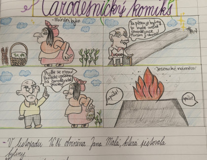 Historický komiks na téma čarodějnických procesů